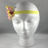 Accessory, Headband, with Yellow and Pink bow.  Child age 12-18 mos