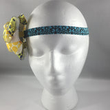Accessory, Headband with Yellow and Green Bow.  Child age 18-24 mos
