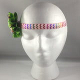 Accessory, Headband with Green Ribbon Bow, Baby age 3-6 mos