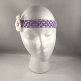 Accessory, Headband with Hand Crocheted White Flower, Child