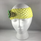 Accessory, Headband with Hand Crocheted Green Flower, Child