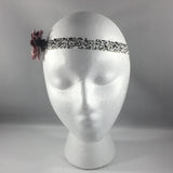 Accessory, Headband with Hand Crocheted Mauve Flower, Newborn