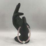 Necklace, Light pink and Marbled Light Blue Beads