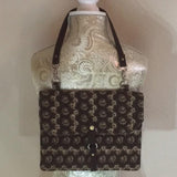 Tablet/IPad Case, Brown Pattern, Snap Closure, 2 Spare Pockets on Back