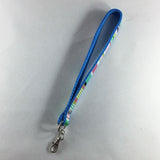 Accessory, Wrist Strap Key Ring Holder, Blue with Stripes