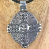 Necklace, Pewter Cast Medallion on a Leather Cord