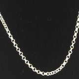 Chain, Curb, Sterling, 18"