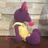 Crochet, Purple Mouse, Yellow Jumpsuit