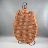 Crochet, Orange Owl Hot Pad Holder