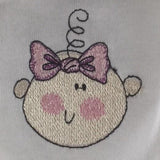Baby Onsie for age 6-9mos.  Embroidered with Baby Girl Face