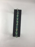 NEW, Bracelet, Stunning Greens and Blues Lamp Work Bracelet, Size 8.25