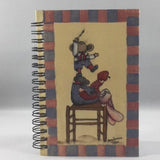 Hand Painted Notepad, "Pipsqueaks" Pattern.  6"H x 4"W.  Lined pages.  Free Pen Included.