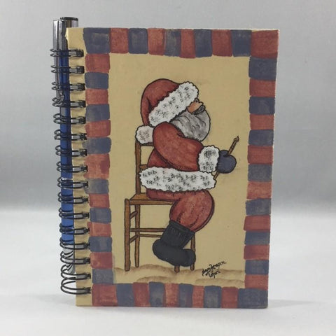 Hand Painted Notepad, "Pipsqueaks" Pattern.  6"H x 4"W.  Lined pages.  Free Pen Included.